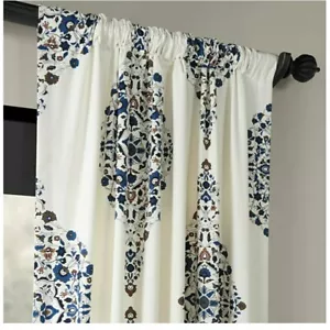 Cortinas de sarga de algodón impreso PRTW-D41 50 X 120, azul - Imagen 1 de 2