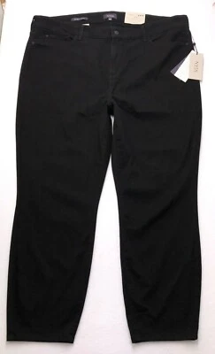 B430 NWT NYDJ ALINA ANKLE LIFT TUCK Black Leggings Plus sz 22W - Image 1 of 4