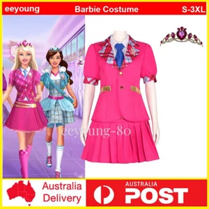 Barbie Princess Charm School Sofia Cosplay Costume Dress School Uniform Wig - Picture 1 of 20