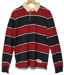 Polo rugby vintage Y2K uomo Abercrombie Fitch a righe taglia M nautica manica lunga - Foto 1 di 11