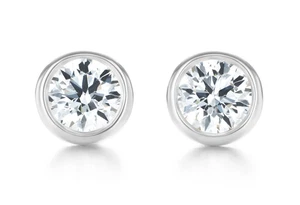 Aretes de diamantes personalizados de platino Tiffany & Co. Elsa Peretti $68,000 al por menor - Imagen 1 de 12