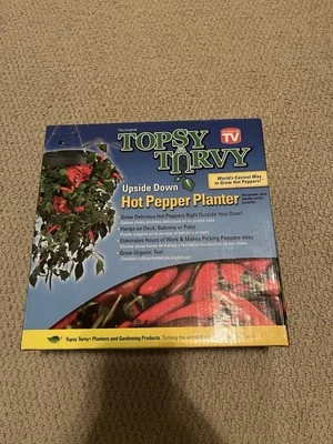 Maceta original Topsy Turvy boca abajo pimienta caliente - como se ve en la televisión - nueva Foto 1 de 4