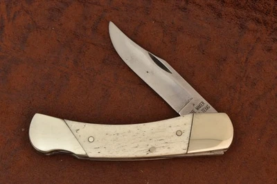MOORE MAKER MATADOR ТЕХАС СДЕЛАНО В США ГЛАДКАЯ КОСТЬ СРЕДНИЙ ЗАМОК НОЖ (28406) - Изображение 1 из 4