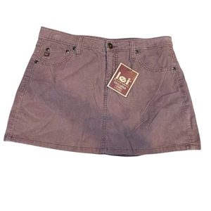 LEI Deadstock Y2k corduroy mini micro skirt size 5 pink academia preppy grunge - Picture 1 of 9