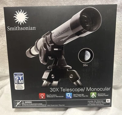 NEW - Smithsonian 30X Tabletop Telescope / Monocular Set - Image 1 of 4