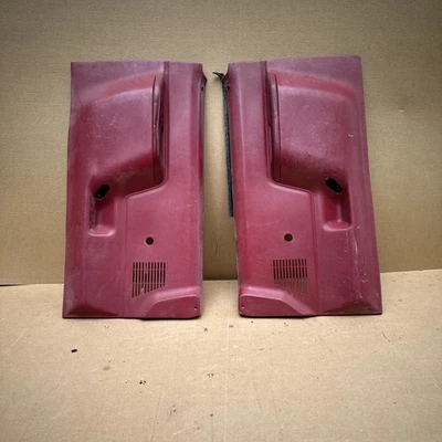 87-91 Ford Bronco F150 F250 F350 Juego de paneles de puerta delanteros manuales OEM rojo Foto 1 de 4