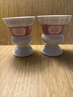 2 TAZAS ROJAS VINTAGE HEINRICH RUDESHEIMER KAFFEE ASBACH ALEMANIA OCCIDENTAL 8 oz. Foto 1 de 4