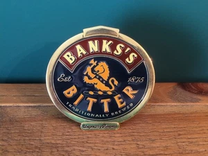 Banks Bitter Metal Beer Ale Pump Clip Badge Bar Breweriana - Picture 1 of 4