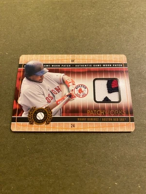 2005 Fleer Patchworks Manny Ramirez "Patch Die Cut"  3-Color  #38/49 - Red Sox - Image 1 of 3