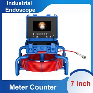 Cámara endoscopio industrial inspección tubería de alcantarillado cable 7 pulgadas 7 mm video DVR 50 M - Imagen 1 de 14