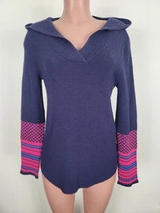 Krimson Klover Pullover Damen Medium Lila Kapuzenpullover Wolle Seide Mischung - Bild 1 von 10