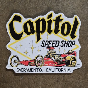 Calcomanía Capitol Speed Shop pegatina Gossett FED DRAGSTER carreras HEMI Hot Rod nhra - Imagen 1 de 3