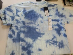 Original Use Mens Crew Neck T-Shirt S Small Blue Tie Dye Short Sleeve NWT - Picture 1 of 2