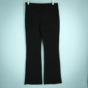 Clara Sun Woo Size Medium M Black Pull On Straight Leg Artsy Knit Pants - Picture 1 of 5