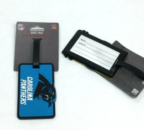 NFL Carolina Panthers Luggage Tag Travel Bag ID Golf Tag (Blue) FREESHP Cover