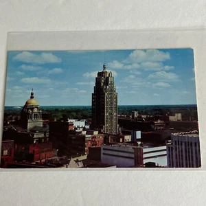 Lincoln Tower Indiana National Bank And Trust Fort Wayne Courthouse Postcard - Picture 1 of 4