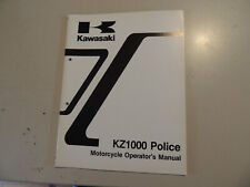 1982 Kawasaki K Z 1000-P1 Police Owner Operator s Manual Driver's Manual 