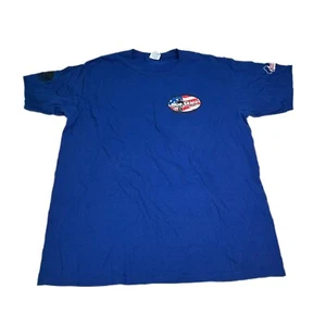 Fastrax T-Shirt Mens Unisex Large Skydiving Patriotic Blue Freedom Is Not Free - Picture 1 of 10