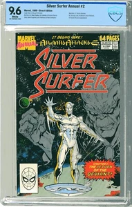 Silver Surfer Annual  #2  CBCS  9.6  NM+   White pgs  1989   Mephisto, Dr. Doo   - Picture 1 of 2