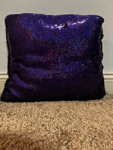 Purple Sequin Pillow - Picture 1 of 3