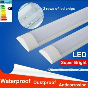 Lámpara de oficina LED lámpara de oficina garaje taller oficina sótano lámpara barra de luz plana - Imagen 1 de 26