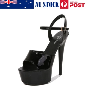 NEW SEXY 5.9" HIGH HEEL STILETTO PLATFORM ROUNDTOE STRIPPER POLE DANCING SHOES - Bild 1 von 6