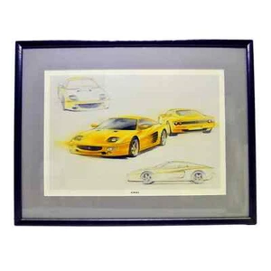 FERRARI F512M Schizzi Ufficiali Pininfarina Concept Edizione Limitata 1998 Incorniciati - Foto 1 di 7