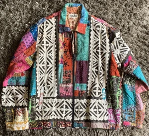 Chaqueta de Algodón Acolchada Karu Research Patchwork Bordada Talla Grande $740 - Imagen 1 de 13