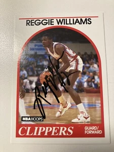 Reggie Williams 1989 NBA Hoops Auto Signed In Person Clippers - Picture 1 of 1