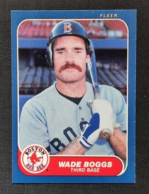 1986 Fleer No341 Уэйд Боггс Boston Red Sox NY Yankees Зал славы как новый см. фото - Изображение 1 из 2