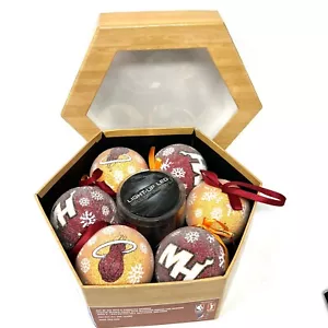 Miami Heat LED Ball Ornaments Set of 6 - Picture 1 of 4