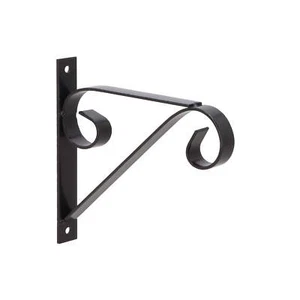 Gancho de pared adornos de hierro en negro - Gran soporte para flores y linternas - Imagen 1 de 2
