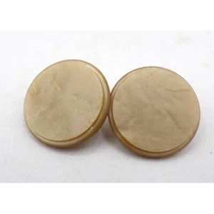 Abrigo-Vestido Botón Bronceado Plástico Opalescente con Vástago de Metal 2 Cuentas 1" Diámetro - Imagen 1 de 2