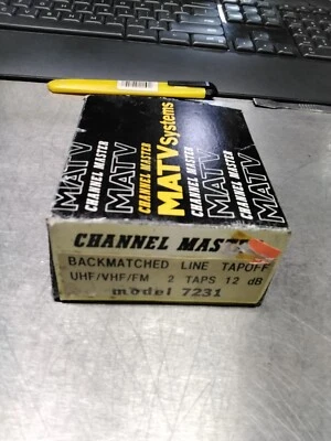 New Channel Master Backmatched Line Tapoff UHF/VHF/FM 2 TAPS 12 DB MODEL 7231 - Image 1 of 3
