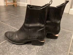 Alexander Wang leather Anouck Boots with Rose Gold metal hardware size 8/38.5 - Picture 1 of 10