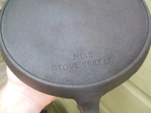 Vintage Cast Iron Stove Griddle #8 Pan USA BSR Century Series - Picture 1 of 7