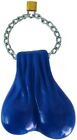 7" BULL NUT'S (BLUE) - BIG RIG DANGLER BALLS WITH CHAIN AND BRASS LOCK