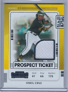 2021 Panini Contenders Prospect Ticket Jerseys #15 ONEIL CRUZ RC/JSY !!! - Bild 1 von 2