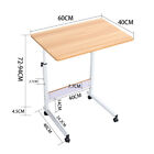Adjustable Height Laptop Stand Table Computer Desk Study Notebook Tray w/ Wheels