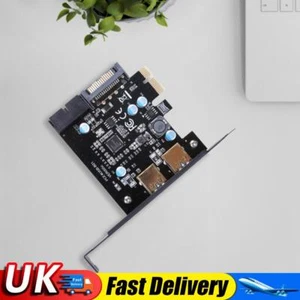 PCI-E to USB 3.0 2 Port PCI Express Expansion Card 19-Pin Power Connector - Afbeelding 1 van 5