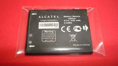 🔋Alcatel OEM 3.7V Lithium Cell Phone Battery 850 mAh QWERTY 3.15Wh CAB3120000C1 - Image 1 of 2