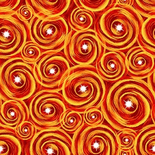 Tela espacial | Licuadora naranja en blanco | Por yarda Foto 1 de 1