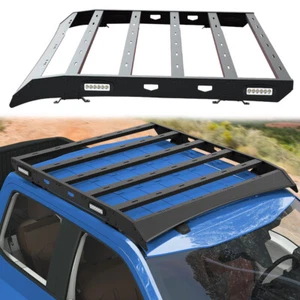 Roof Rack Cargo Carrier w/Side Lights For 2009-2014 Ford F150 &Raptor Crew Max - Picture 1 of 9