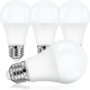 4-PK LIFEBULB LED A19 Frosted 800lm, E26 WW 4000K DIMMABLE 9W/120 - Picture 1 of 2