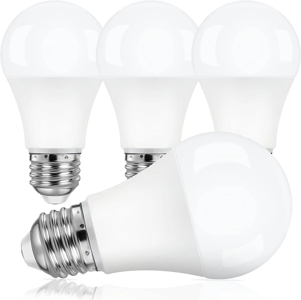 4-PK LIFEBULB LED A19 Frosted 800lm, E26 WW 4000K DIMMABLE 9W/120 - Image 1 of 2