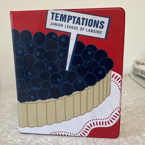 Temptations Junior League of Lansing 1984. 1st Ed. Binder Cookbook Recipes. - Imagen 1 de 7