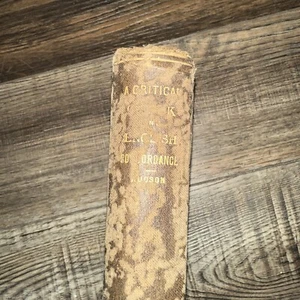 A Critical Concordance  New Testament In Greek By Hudson 1882 Bible - Picture 1 of 13
