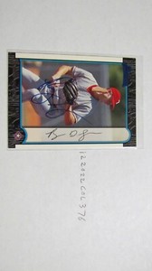 1999 Bowman Ryan Glynn signed Baseball Card
