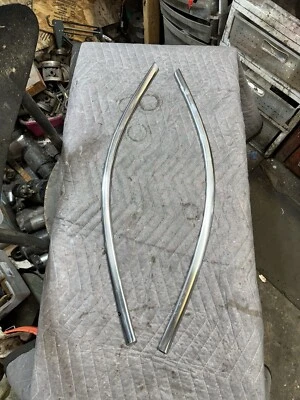 1949 1950 1951 1952 Chevrolet Coupe Deluxe Pair Quarter Window Trim Mouldings - Image 1 of 4