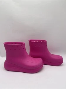 Adults Crocs Classic Boots Pink Size 10M/12W - Picture 1 of 5